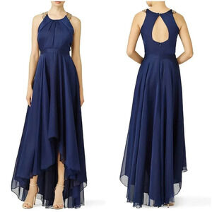 Allison Parris Navy Blue Midnight Moon Formal Gown $550